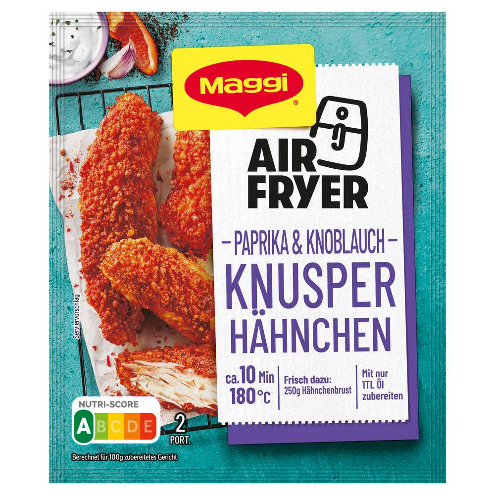 Airfryer fixed seasoning mix, crispy chicken, pepper and garlic