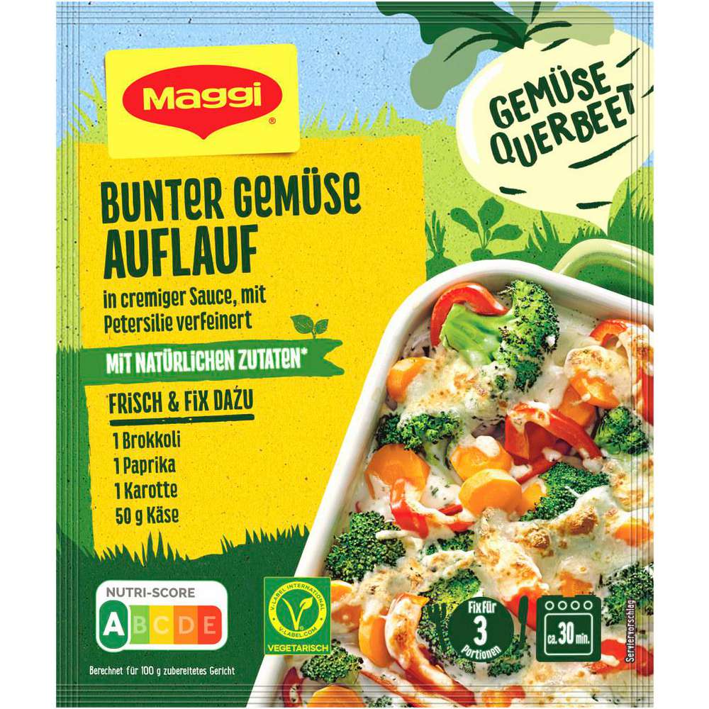 Maggi Fix seasoning mix, colorful vegetable casserole