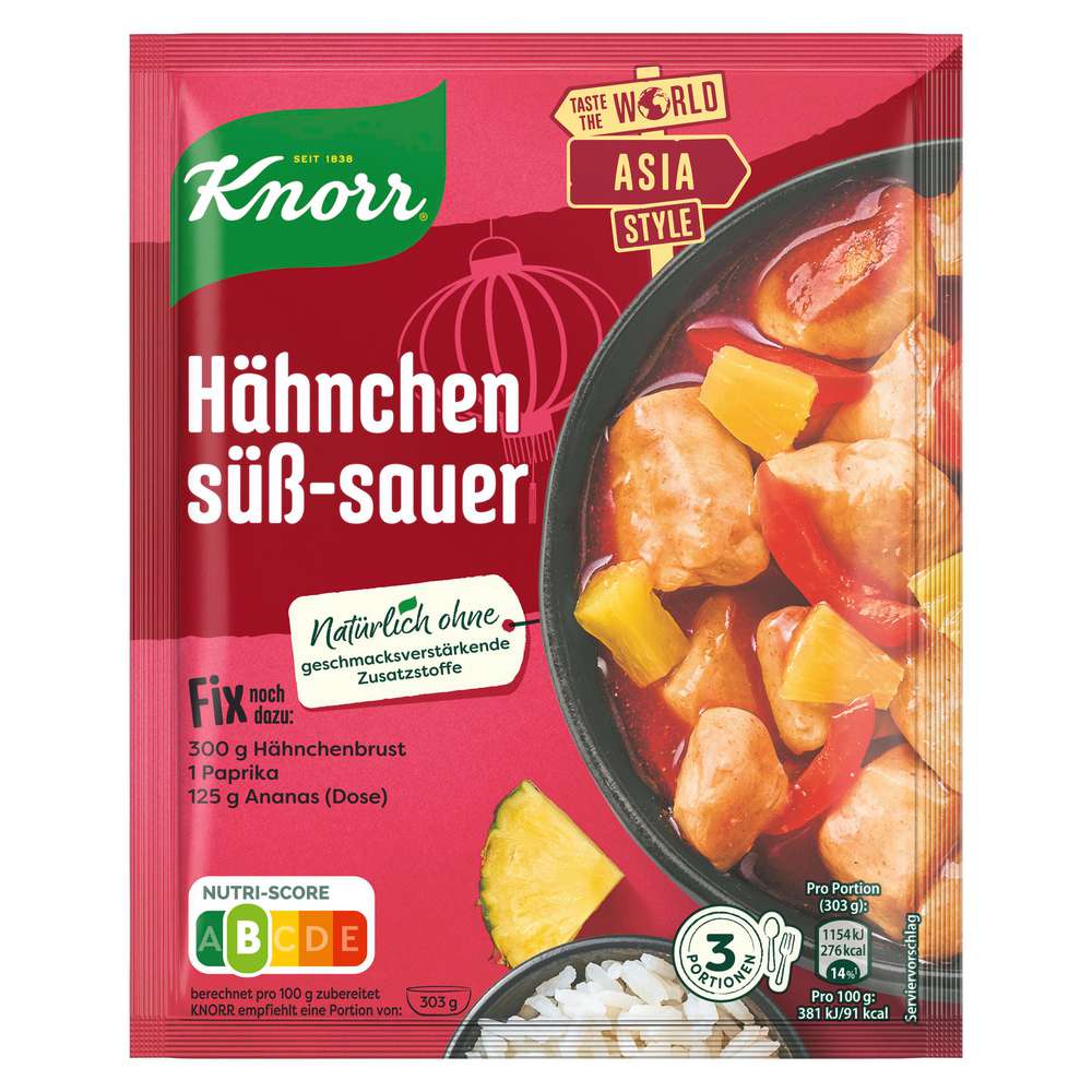 Knorr Fix-Würzmischung, Hähnchen Süss-Sauer
