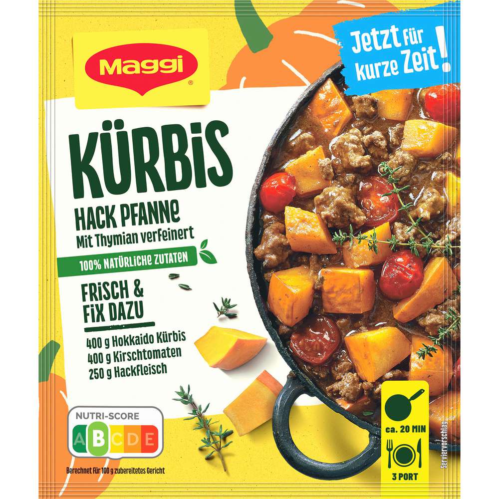Fix seasoning mix, pumpkin mince pan