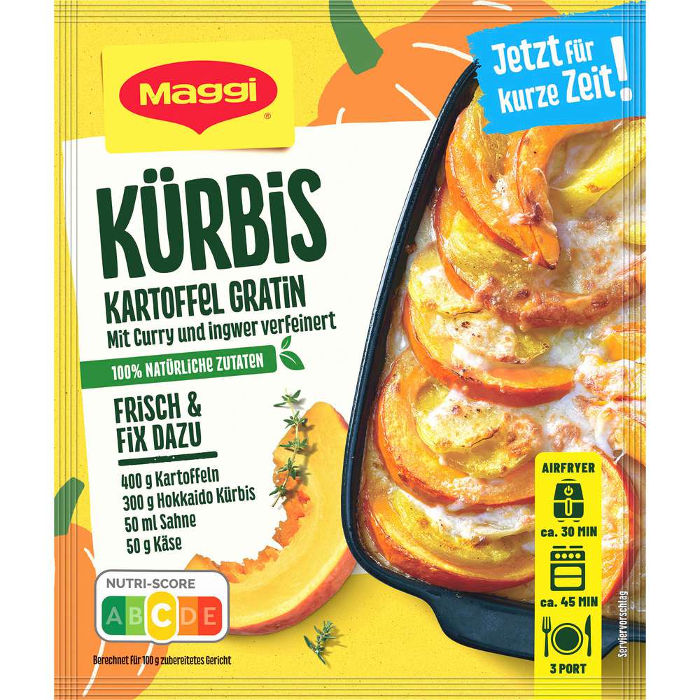 Fix seasoning mix, pumpkin and potato gratin