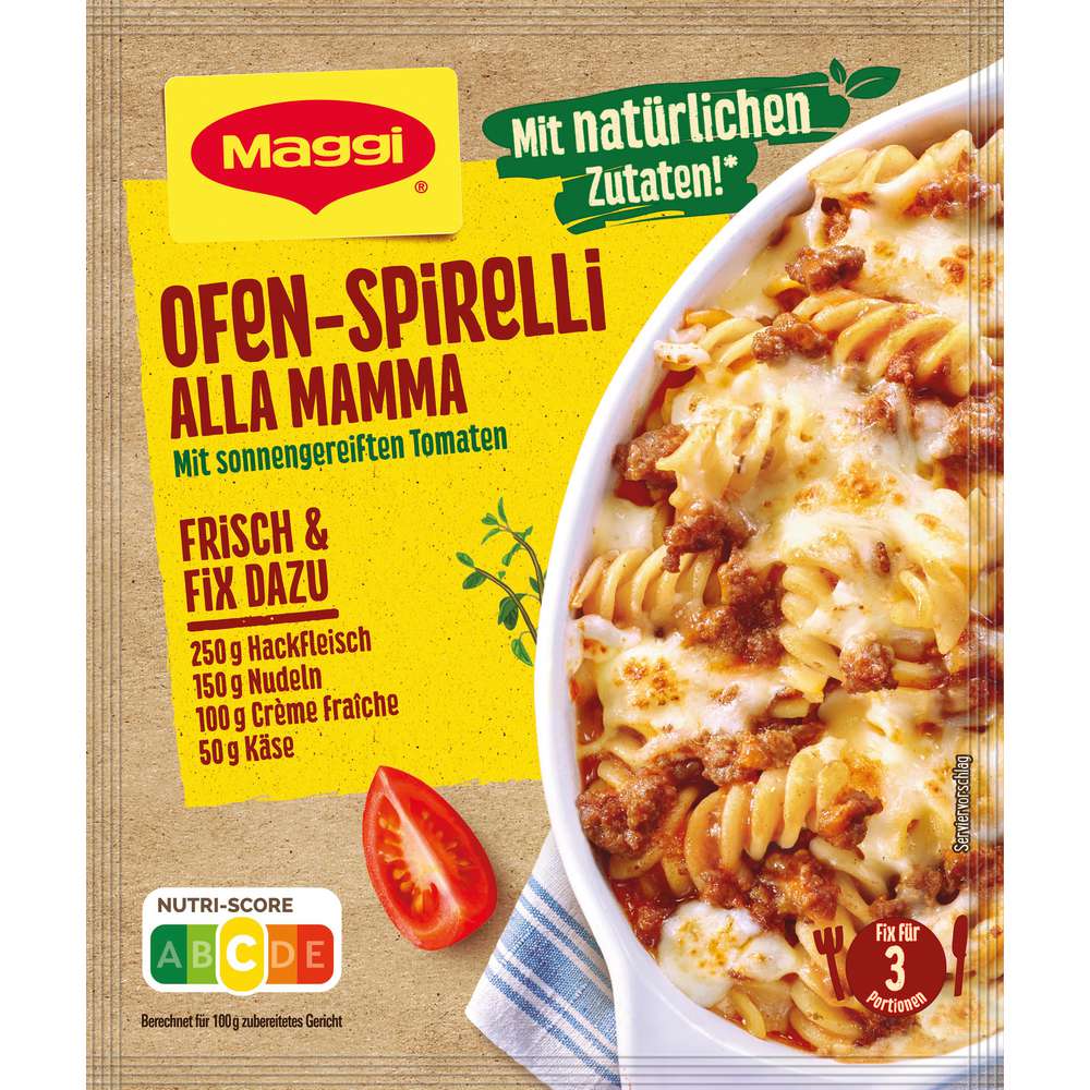 Maggi Fix seasoning mix, Spirelli alla mamma