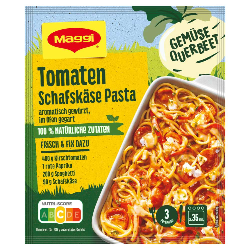 Maggi Ready-to-use seasoning mix tomatoes, feta cheese, pasta