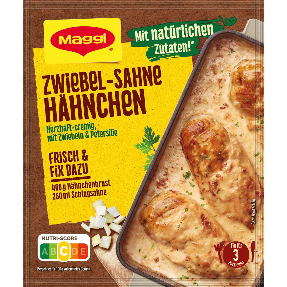 Maggi Fix onions cream chicken