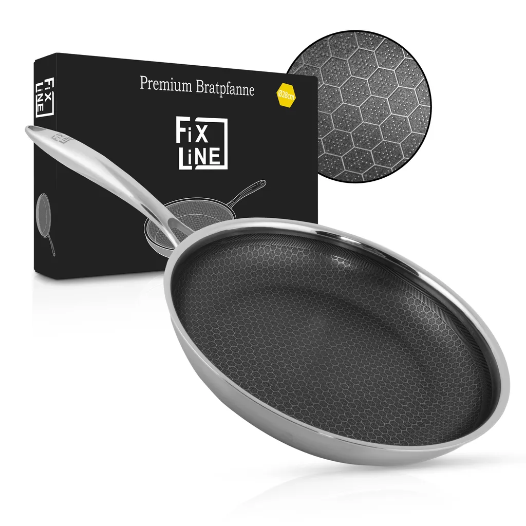 Fixline Premium frying pan Ø28cm honeycomb design