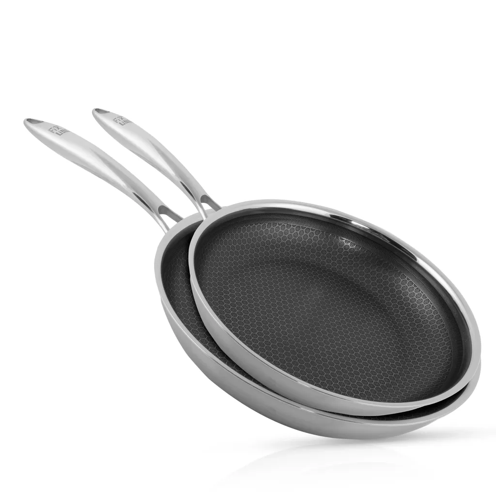 FIXLINE Honeycomb Pan Set Ø28/24cm - Scratch-resistant coating - Elegant design - Value Set