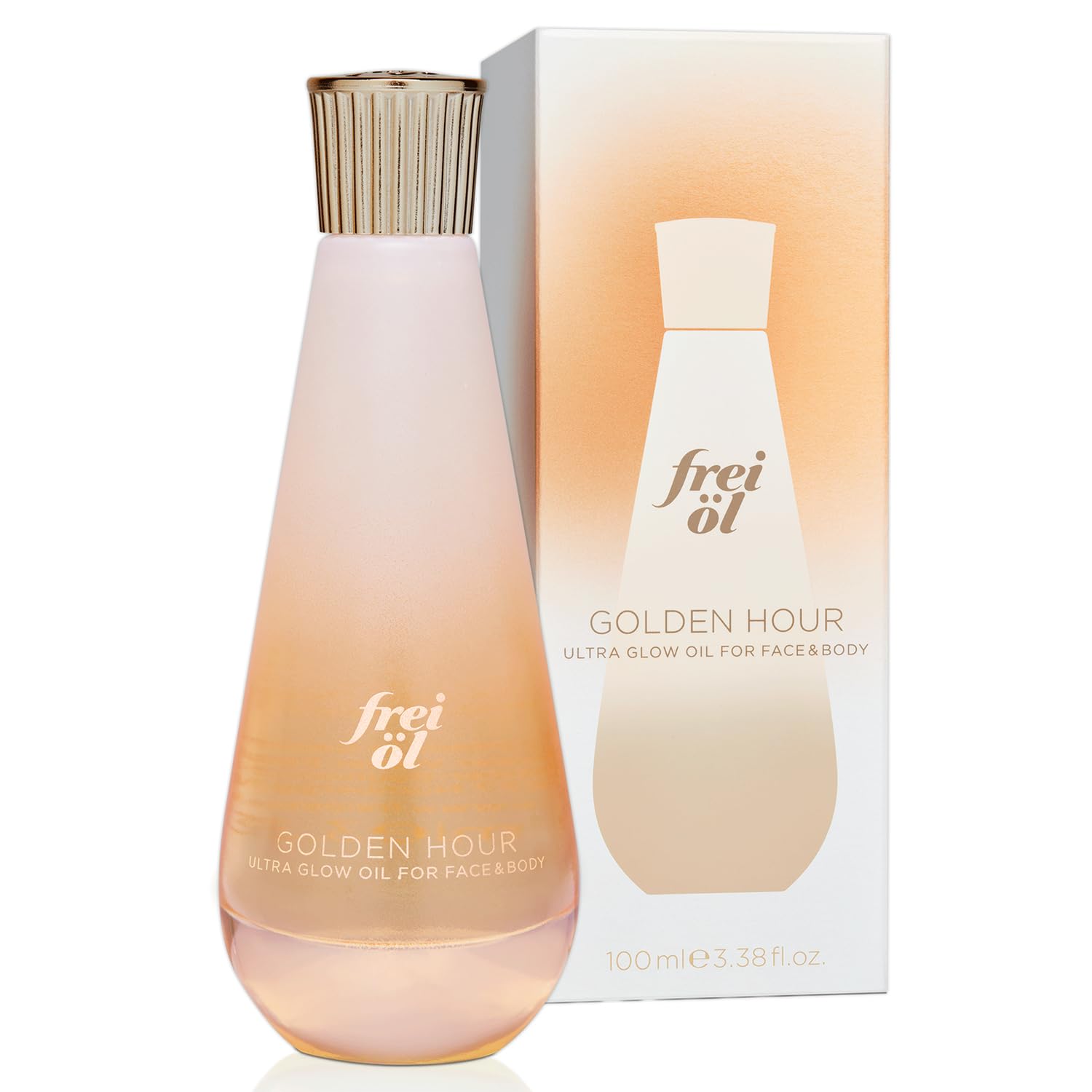 freia frei öl Ultra Glow Oil Golden Hour with Delicate Spicy Fragrance for Face & Body for More Glow & Visibly Smoother Skin, Vitamin E and Jojoba Oil, Vegan & Dermatologically Tested, 100 ml