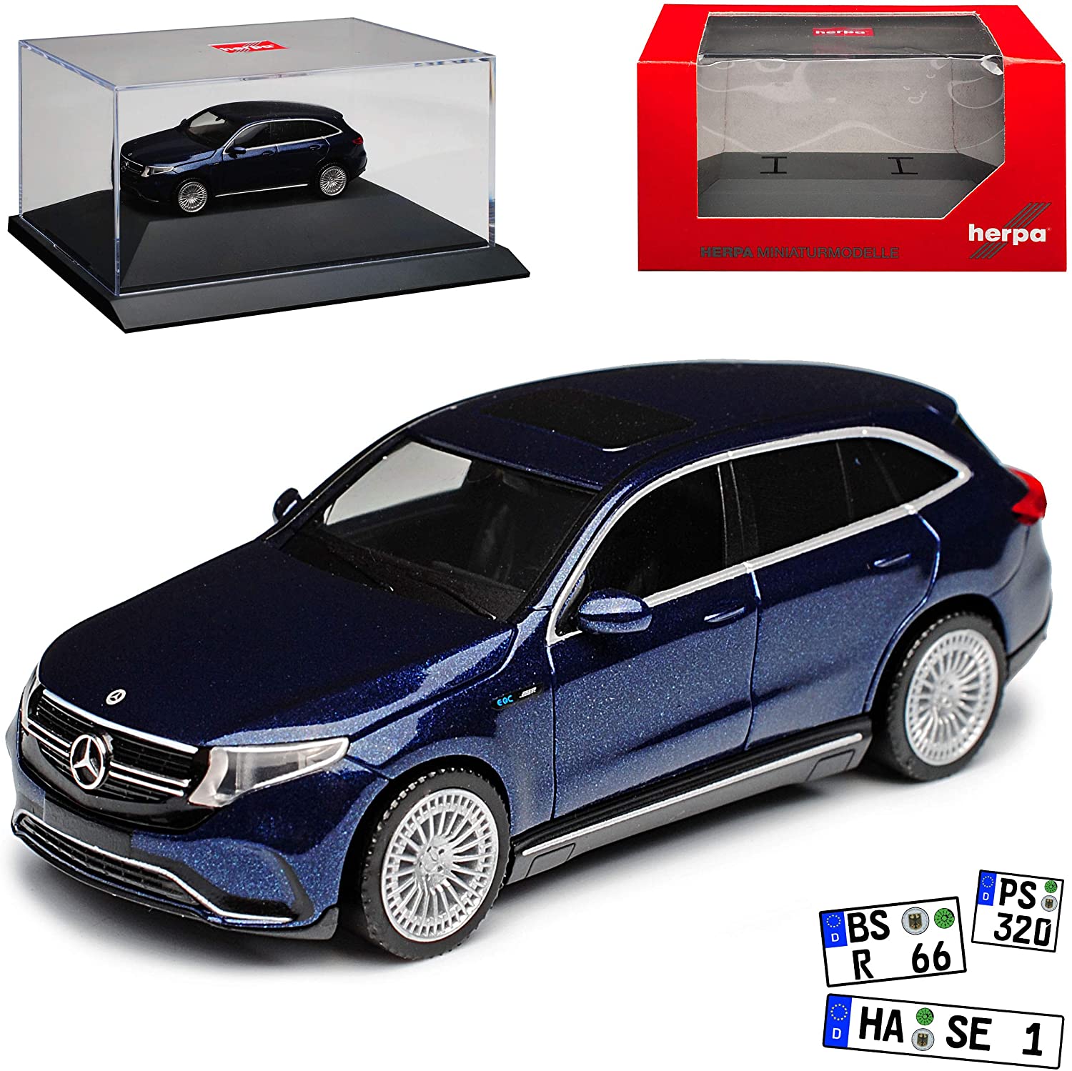 Herpa Mercedes-Benz Mercedes-Benz Eqc N293 Suv Amg Cavansit Blue Metallic From 2019 With Base A