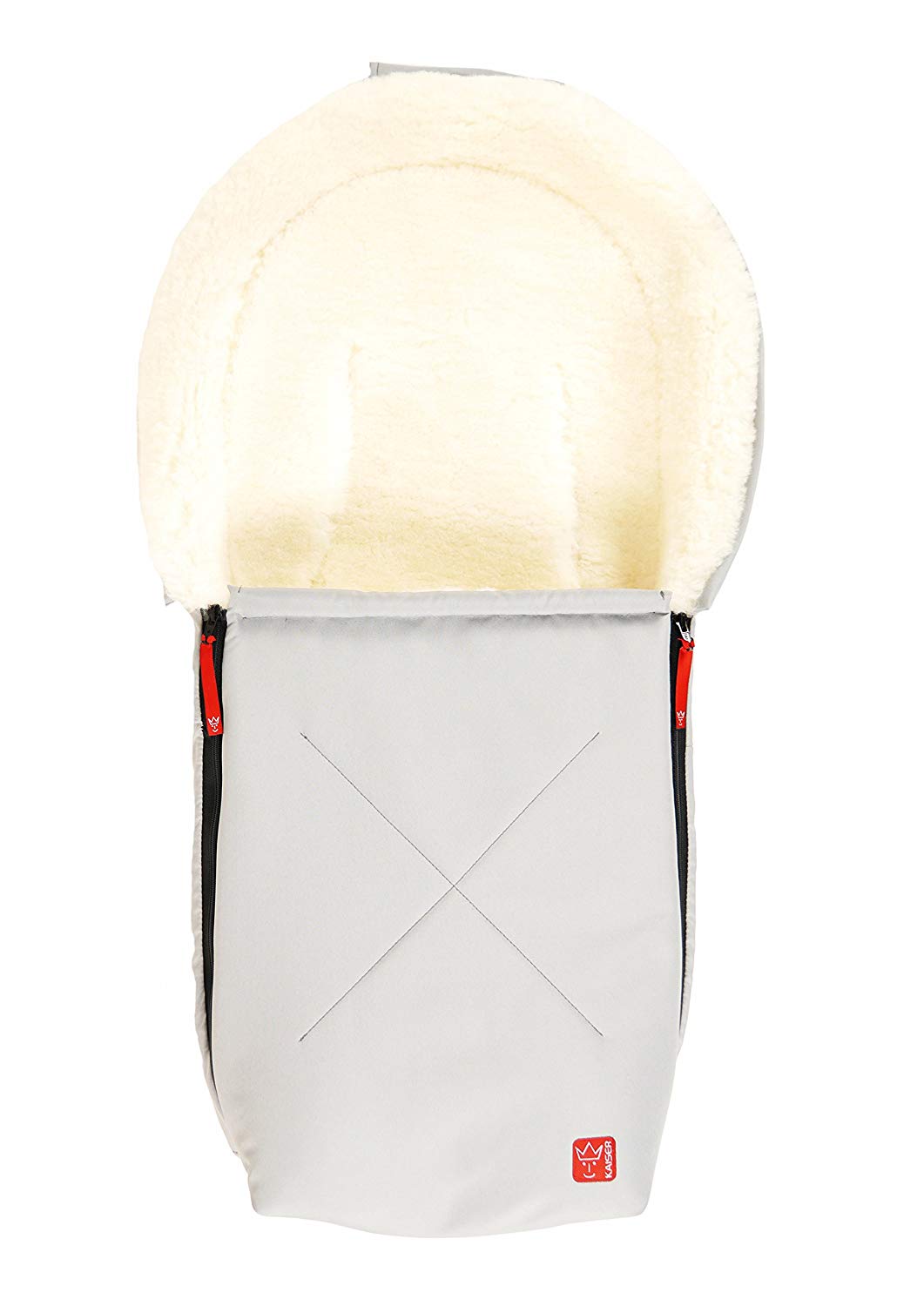 Kaiser 6534023 Emma Infant Footmuff Sheepskin Natural White/Light Grey