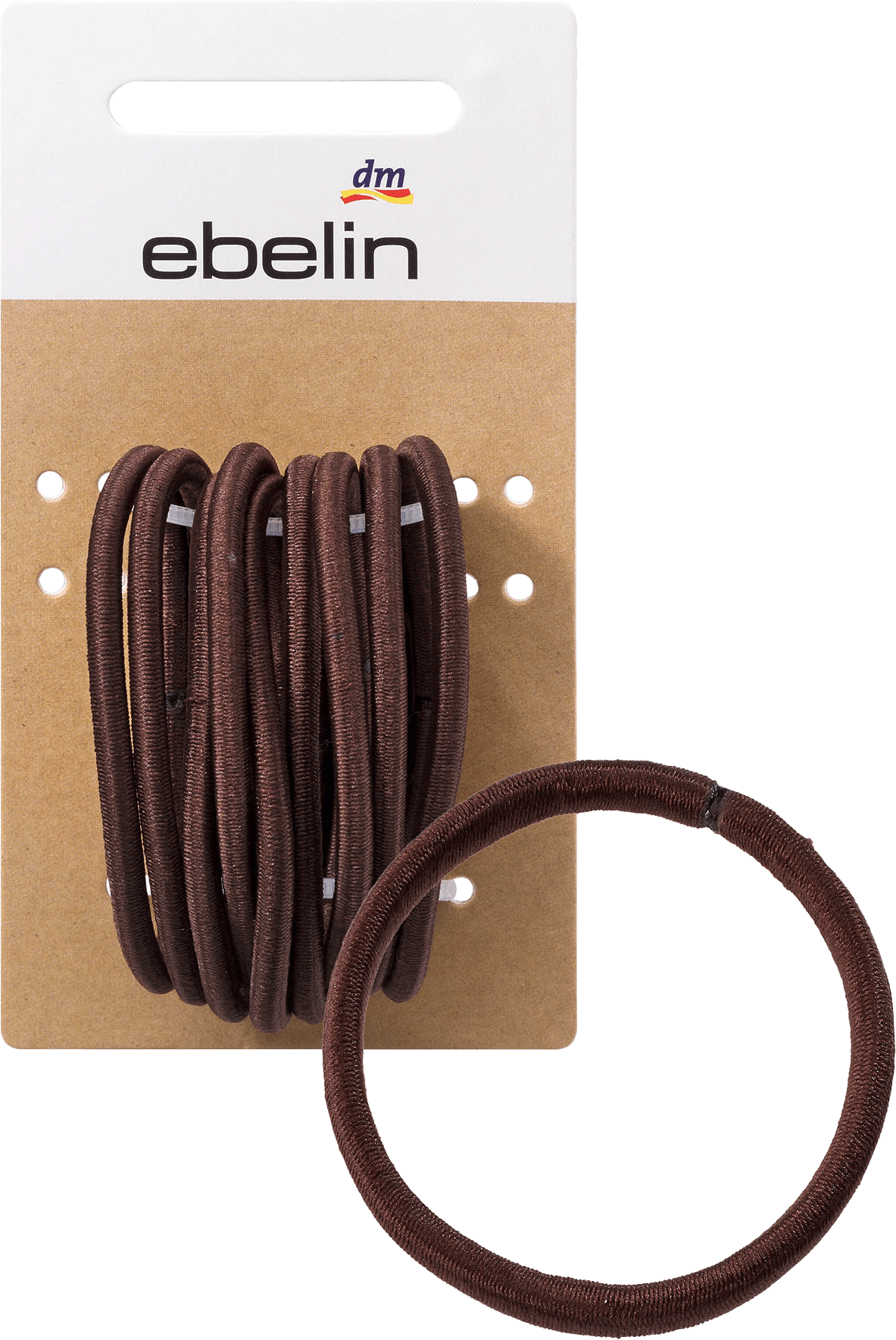 ebelin Hair Ties Brown, 9 Pcs