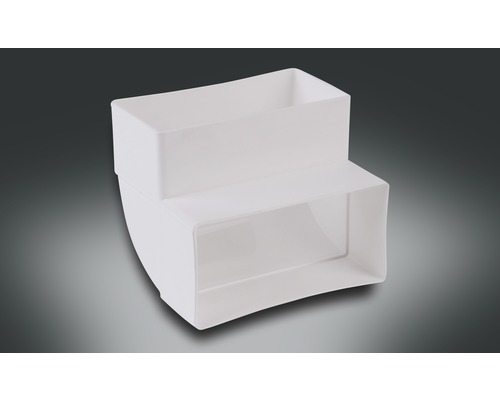 Rotheigner flat duct bend vertical white 111x54 mm 90 degrees