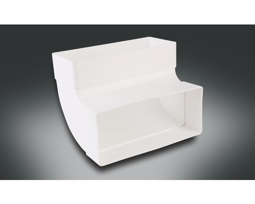 Flat duct bend vertical Rotheigner white 220x90 mm 90 degrees