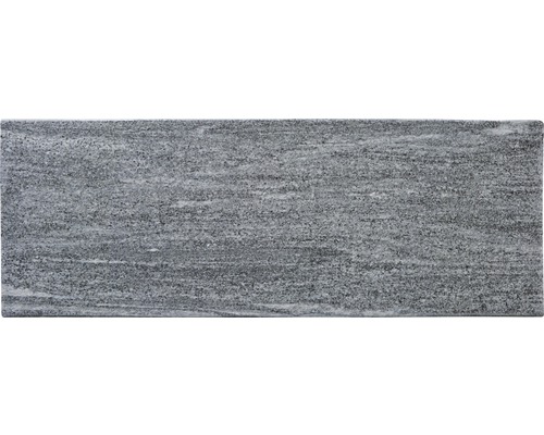 FLAIRSTONE pool border pool edge stone Arctic Gneiss element straight gray 1 long side rounded 115 x 35 x 3 cm