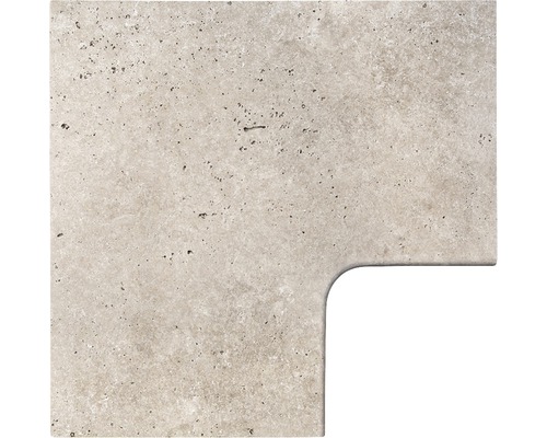 FLAIRSTONE pool border pool edge stone Roma corner piece 90° beige rounded inside 60x37 / 60x37 x 3 cm
