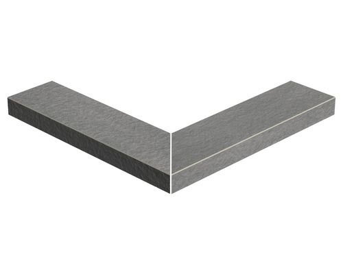 FLAIRSTONE pool border pool edge stone titanium outside corner piece 90° gray 60 x 15 x 5 cm