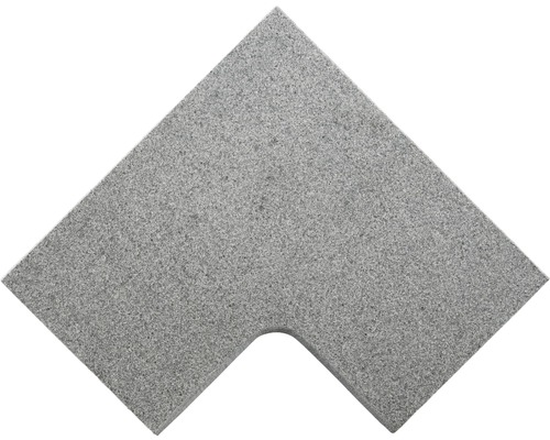 FLAIRSTONE pool border Phoenix gray corner piece rounded inside 60x35 / 60x35 x 3 cm