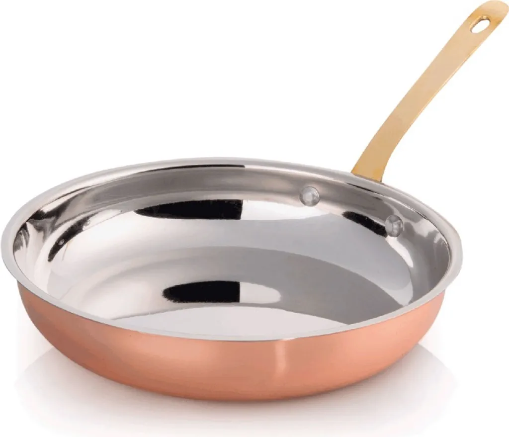 WAS GERMANY Flambé pan STEEL & STYLE AMBER, Ø 30 cm, 1.3 liters, copper, brass, chrome-nickel steel