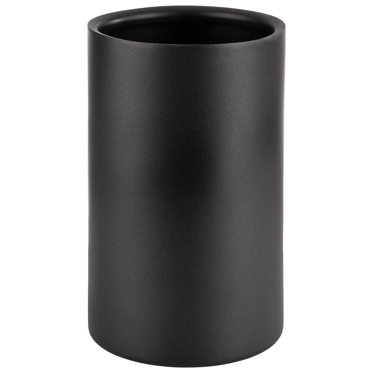 Bottle cooler, stainless steel, diameter: 12/10 cm, height: 20 cm, color: black