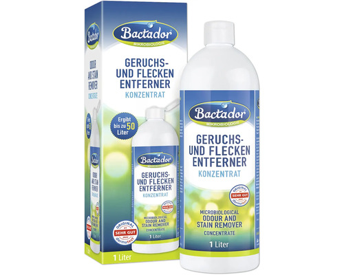 Hornbach Bactador® Odor and Stain Remover Concentrate 1 L Microbiological agent against odors and stains in pet environments & household