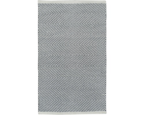Hornbach Fleckerl carpet Dakota stripes gray blue 50x80 cm