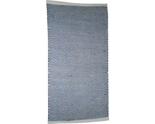Hornbach Fleckerlrug Dakota stripes grey-blue 65x130 cm
