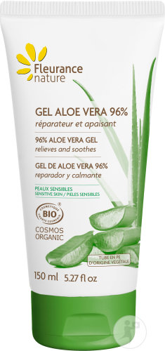 Fleurance Nature Aloe Vera 96% Gel Relieves And Soothes Organic Tube 150ml