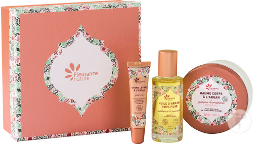 Fleurance Nature Argan Care Gift Set Argan Oil 50ml + Lip Balm 15ml + Body Balm 150ml