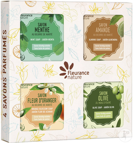 Fleurance Nature Gift Set With 4 Organic Scented Soaps 4x100g