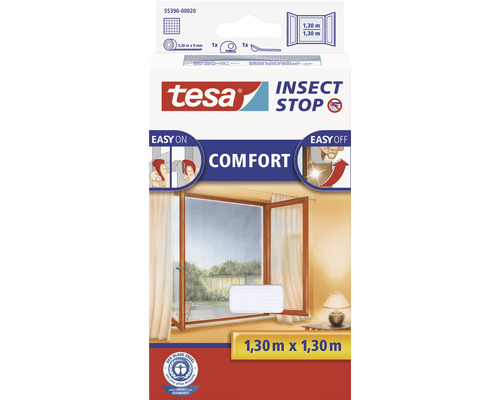 Fly screen for windows tesa Insect Stop Comfort without drilling white 130x130 cm