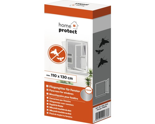 Fly screen home protect for windows without drilling white 110x130 cm