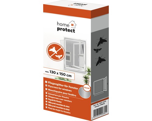 Fly screen home protect for windows without drilling white 130x150 cm