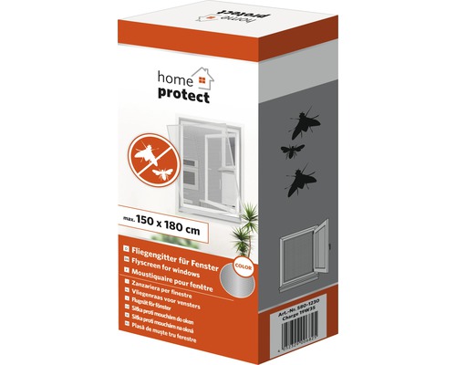 Fly screen home protect for windows without drilling white 150x180 cm
