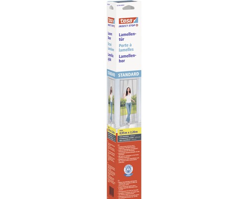 Fly screen slatted door tesa Insect Stop Standard without drilling anthracite 95x220 cm