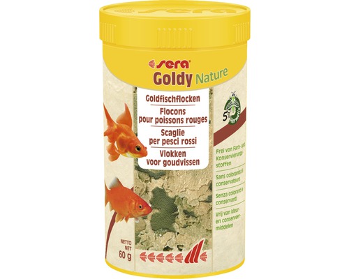 Flake food sera Goldy Nature 250 ml