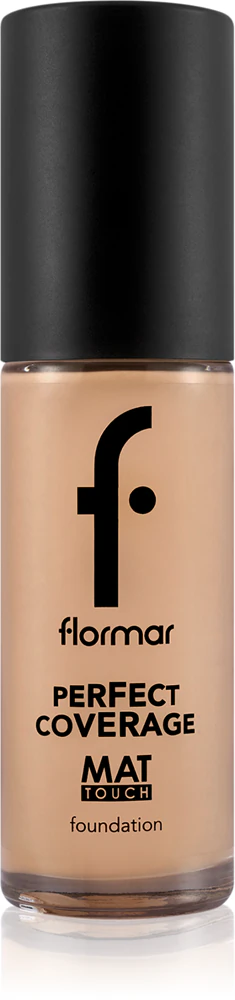 flormar Perfect Coverage Mat Touch Foundation mattifying make-up for mixed to oily skin Farbton 301 Soft Beige 30 ml