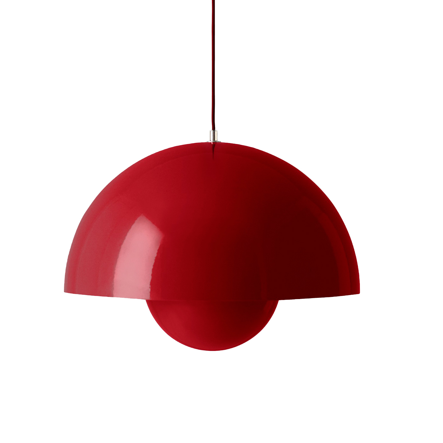 tradition Flowerpot VP2 Big Pendant Lamp, Vermilion red
