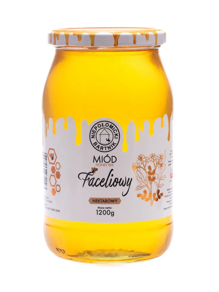 Niepolomicki Bartnik Liquid Phacelia Honey 1200g Raw and Fresh Phacelia Honey Phacelia Honey from the Apiary