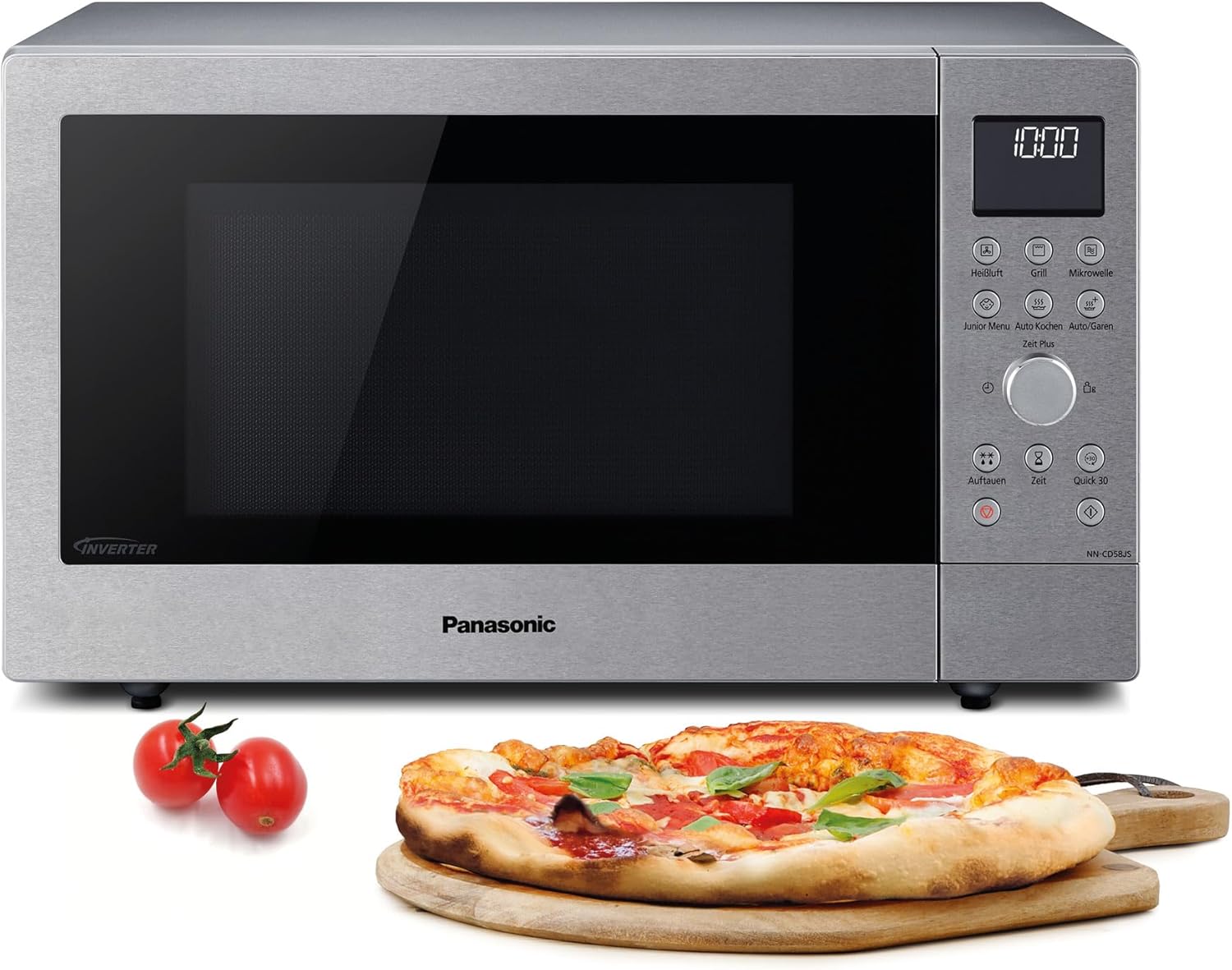 Panasonic NN-CT56 Microwave with Hot Air and Grill, SlimDesign (Low Depth), 1,000 Watt, Child-Proof Lock