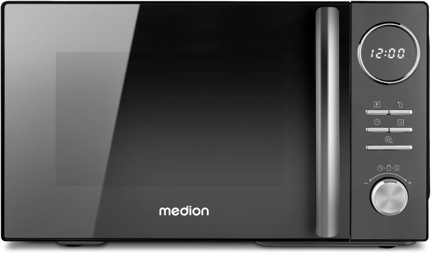 MEDION MD11493 3-in-1 Microwave with Grill and Hot Air Function (23 Litres, 900 Watt, 1,000 Watt Grill, 1,680 Watt Hot Air, 10 Automatic Programmes, Defrost Function, Display, Black