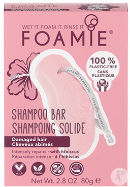 Foamie Solid Shampoo With Hibiscus Damaged Hair 1 Piece