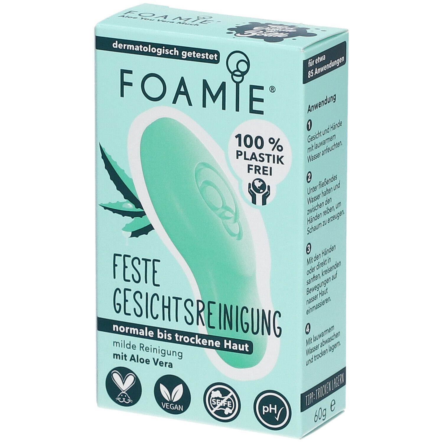 FOAMIE® Solid Facial Cleanser Aloe Vera 60 g
