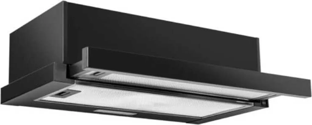 Focus Treviso Black 60 Flat Screen Extractor Hood, 60 cm Extendable, Integrated Extractor Hood
