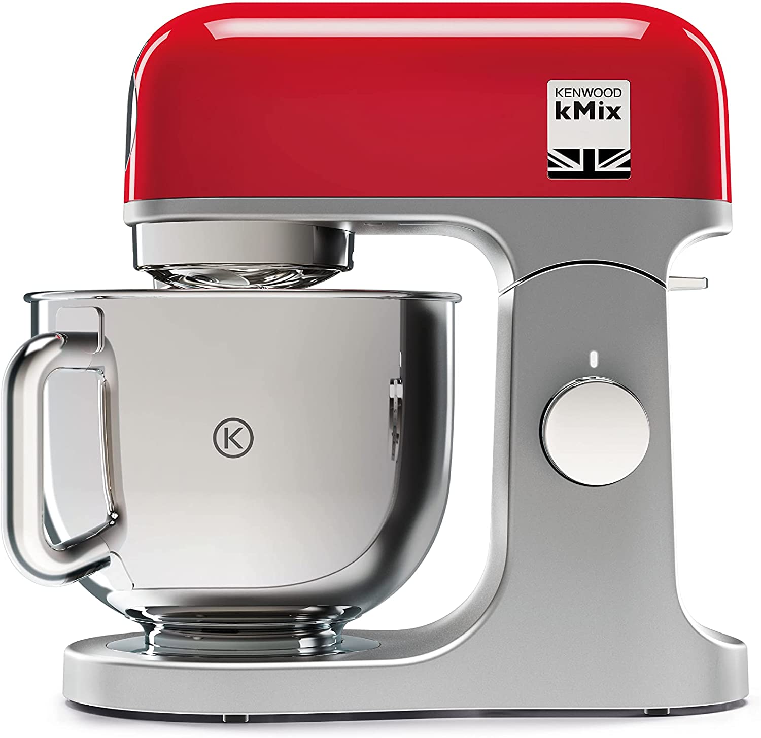Kenwood kMix KMX750RD Food Processor, 5 L Stainless Steel Bowl, Safe-Use Safety System, Metal Housing, 1,000 Watts, incl. 3-Piece Patisserie Set and Splash Guard - Red