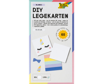 folia blank laying cards including stickers, 60 pieces