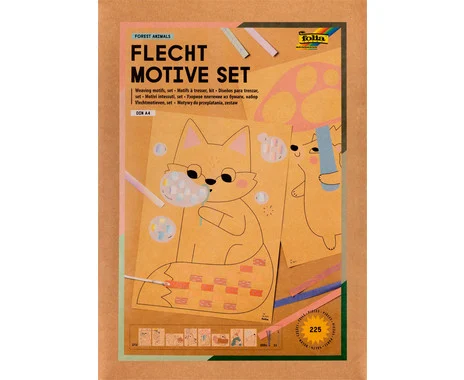 folia braiding motif craft set “Forest animals”, 225 pieces 250g