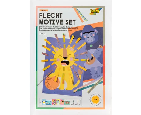 folia Braiding Motifs Craft Set “Safari”, 225 pieces 292g