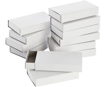folia Large matchboxes, white, 12 pieces