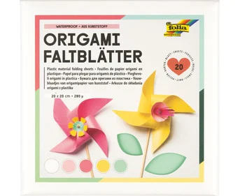 folia plastic origami folding sheets, 280 g/m², 20 x 20 cm, 20 sheets