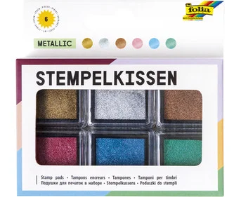 folia Metallic Stamp Pad Set, 6 pieces