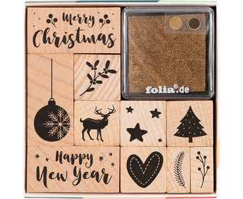 folia motif stamp set “Christmas”